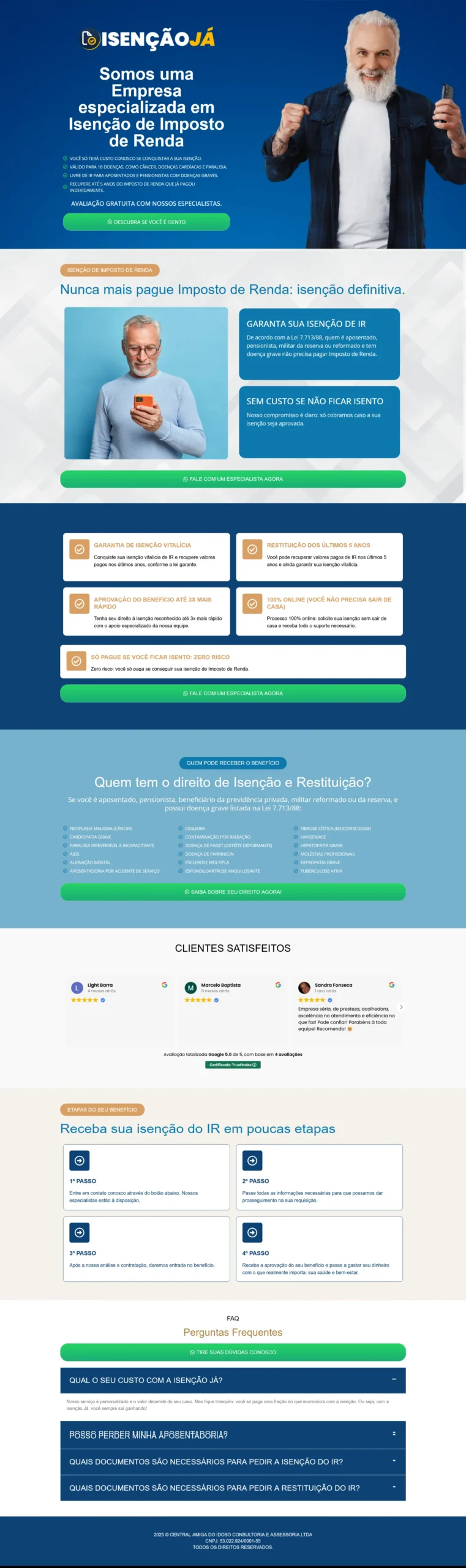 Projeto de site Isenção Já