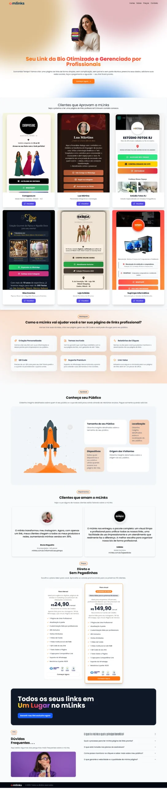 Projeto de site mLinks