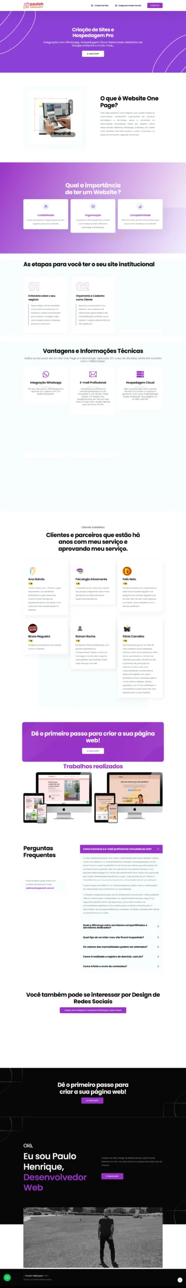 Projeto de site Paulo Henrique