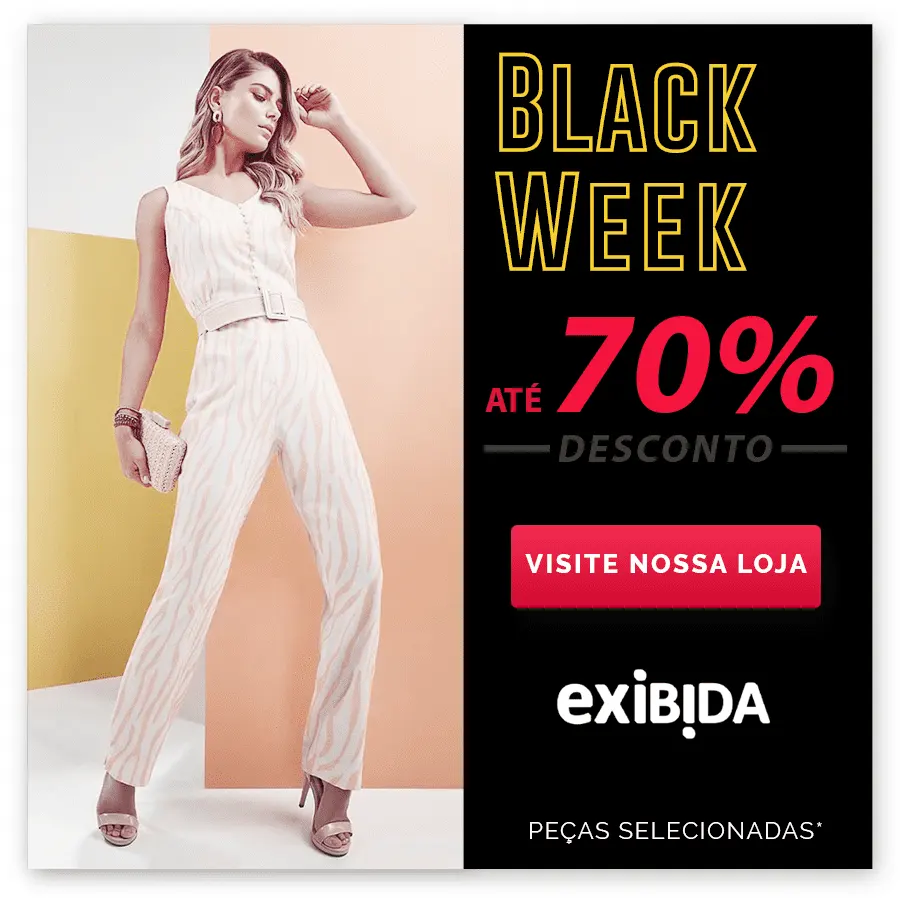 Design de campanha Black Week para loja de moda